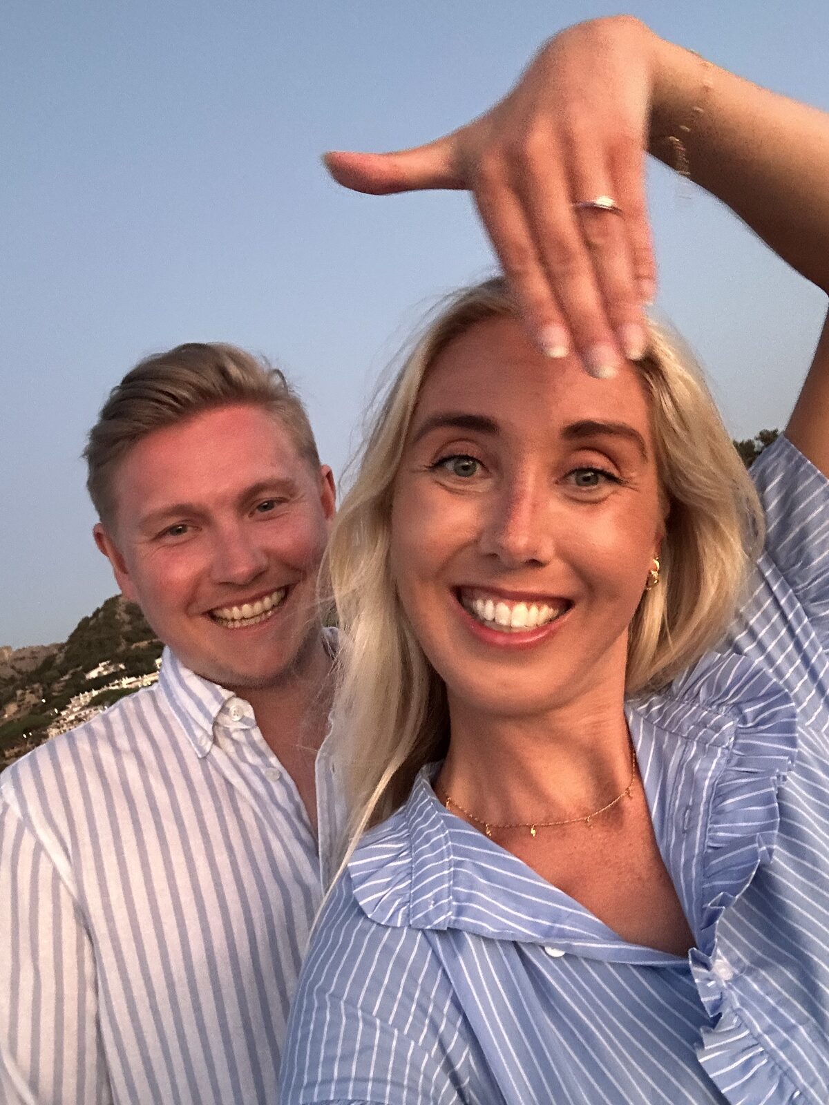 Silje og Simen i solnedgang